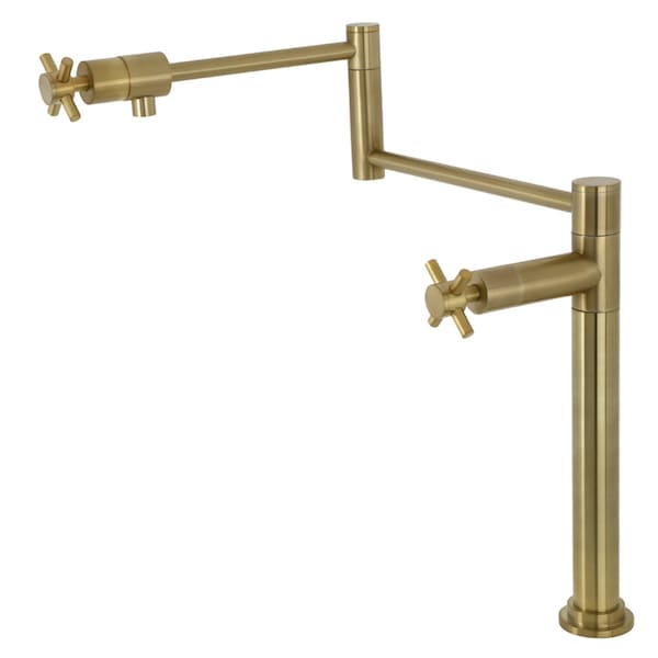 Kingston Brass Deck Mount Pot Filler, Brushed Brass KS4707DX - main